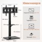 Costway Ρυθμιζόμενος TV Σταντ για 32-70 ίντσες, έως 45 KG με 2 Πρίζες & USB/Type C TL35774DE