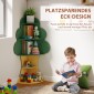 Costway Παιδική Βιβλιοθήκη Baum-Design: Ξύλινη και Πράσινη με 5 Επίπεδα για Βιβλία και Παιχνίδια TP10383GN