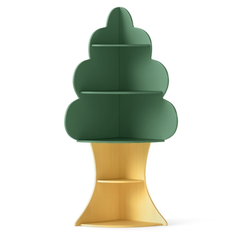 Costway Παιδική Βιβλιοθήκη Baum-Design: Ξύλινη και Πράσινη με 5 Επίπεδα για Βιβλία και Παιχνίδια TP10383GN