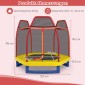 Costway  Παιδικό Τραμπολίνο με Δίχτυ Ασφαλείας για Εσωτερική και Εξωτερική Χρήση TW10053OR
