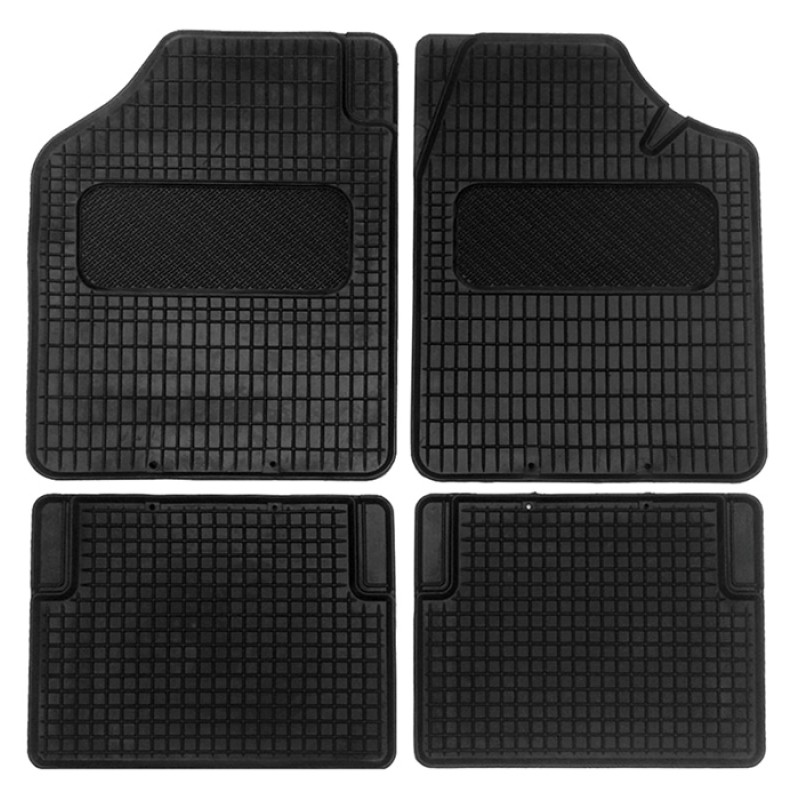 AMIO σετ πατάκια αυτοκινήτου RCM-02, 50x70cm & 48x36cm, universal, μαύρο