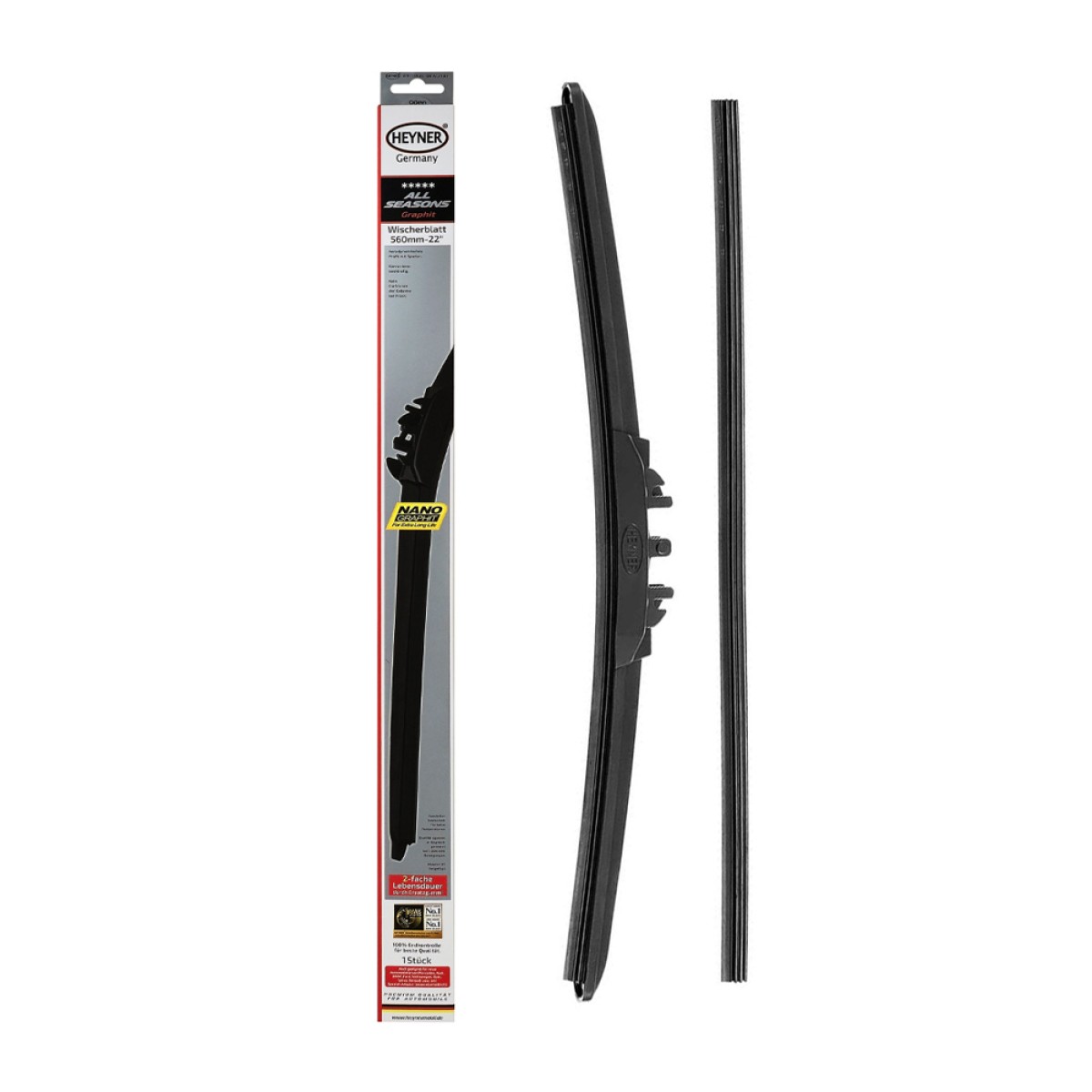 HEYNER υαλοκαθαριστήρας αυτοκινήτου 092000 με ανταλλακτικό λάστιχο, 560mm