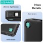 USAMS power bank CD224 με καλώδιο USB-C, 2x θύρες εξόδου, 10000mAh, 20W, μαύρο