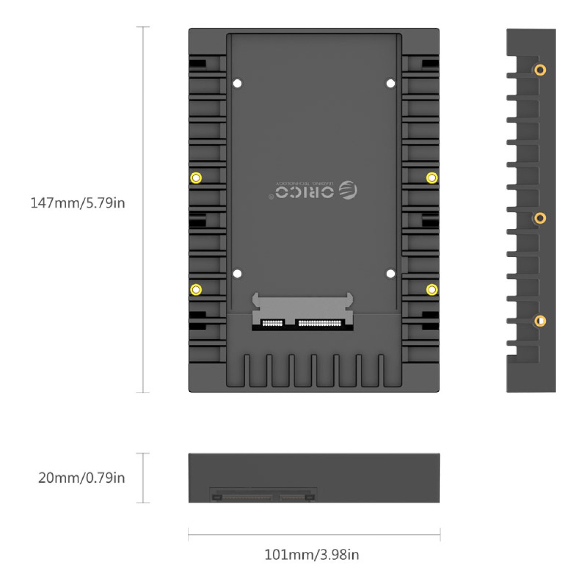 ORICO tray 3.5" για 2.5" HDD/SSD 1125SS-V1, 6Gbps, μαύρο