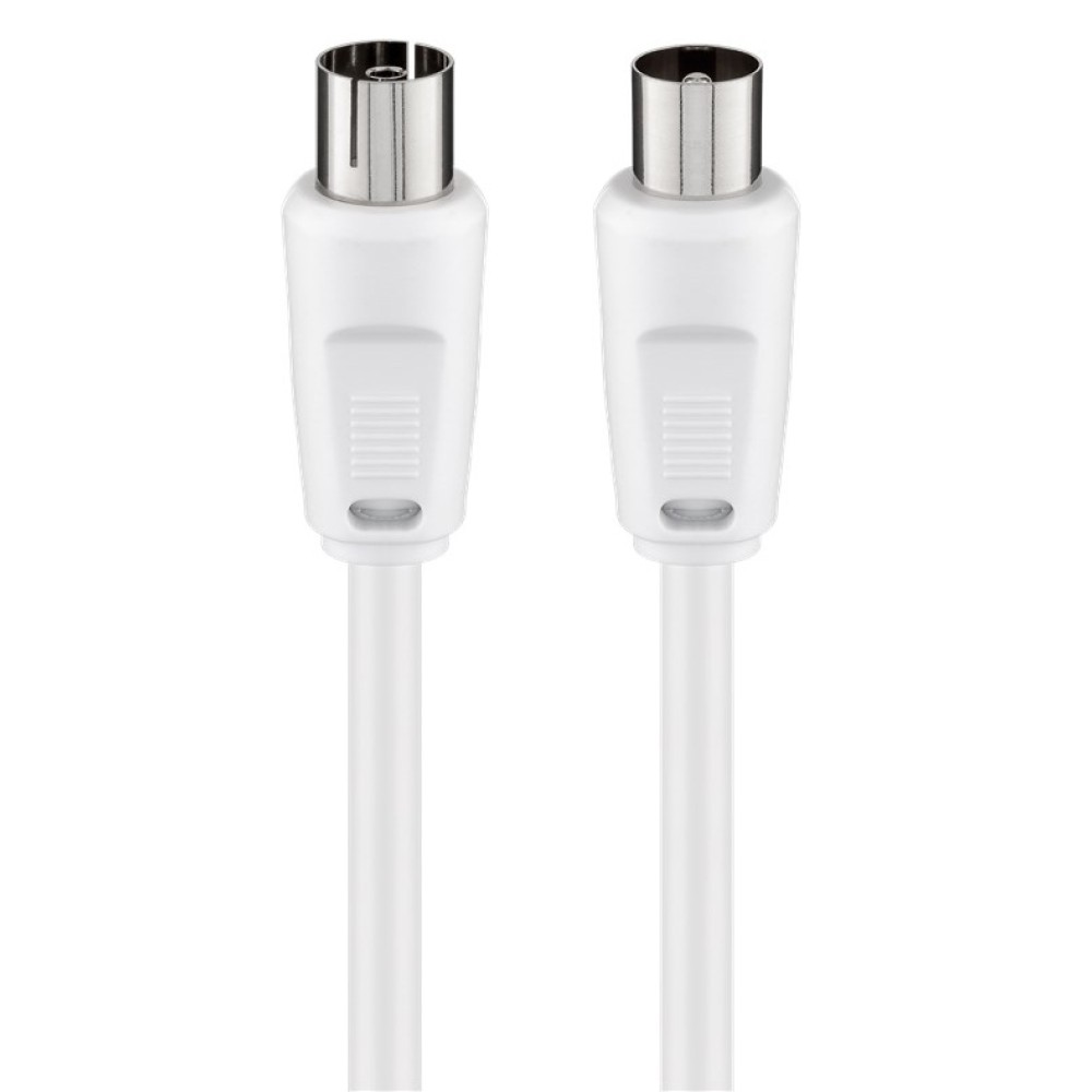 GOOBAY καλώδιο κεραίας αρσενικό σε θηλυκό 11511, 70dB, 2.5m, λευκό