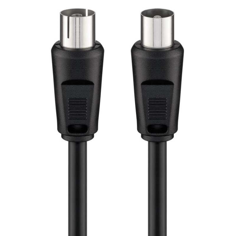 GOOBAY καλώδιο κεραίας αρσενικό σε θηλυκό 11722, <70dB, CCS, 2.5m, μαύρο