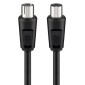 GOOBAY καλώδιο κεραίας αρσενικό σε θηλυκό 11723, <70dB, CCS, 5m, μαύρο
