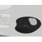 DELOCK mousepad 12040 με gel στήριγμα καρπού, 230 x 202mm, μαύρο