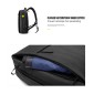 ARCTIC HUNTER τσάντα πλάτης 1701L με θήκη laptop 15.6", USB, 17L, μαύρη