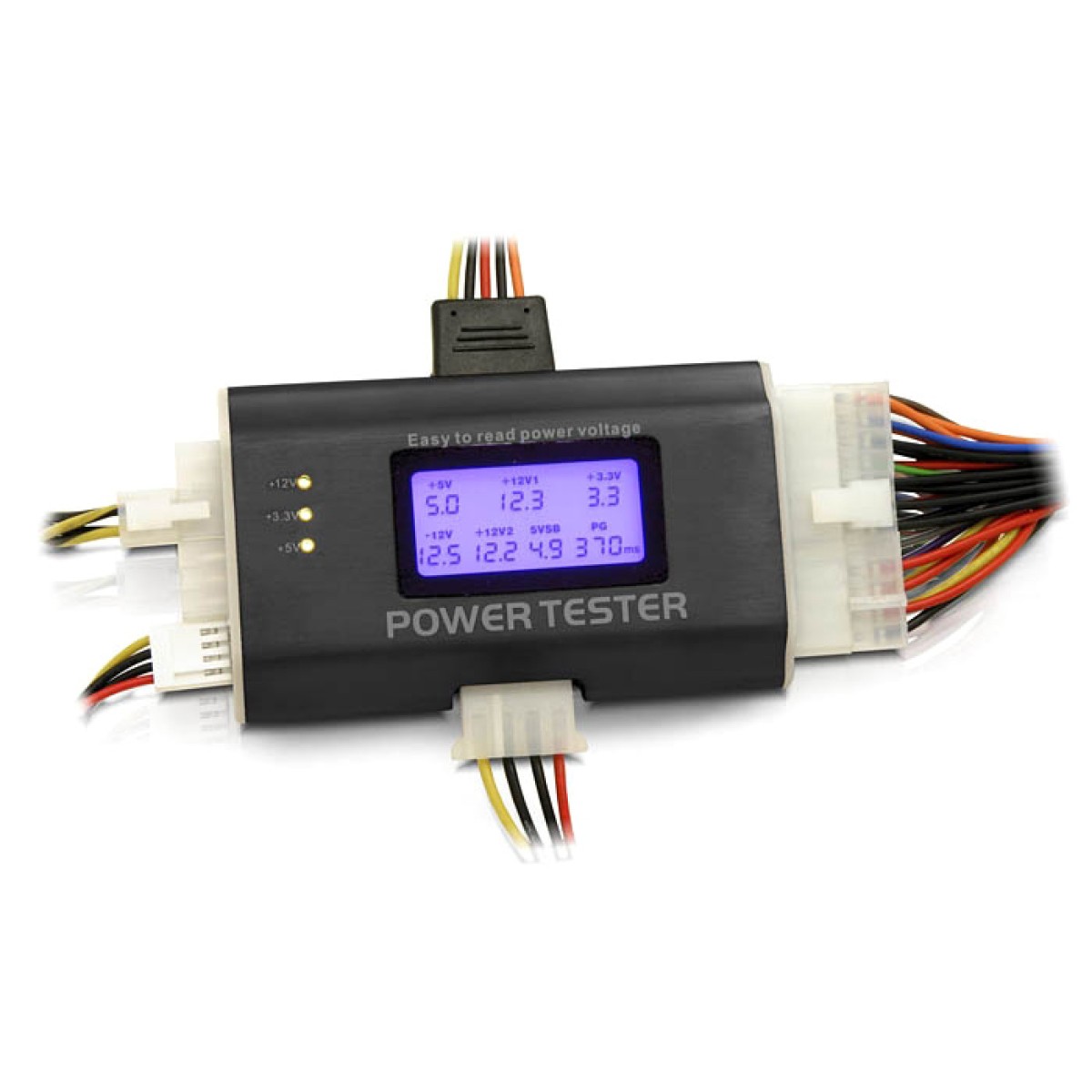 DELOCK tester τροφοδοτικού PC 18159, 3.3V/5V/12V, ATX/BTX/ITX