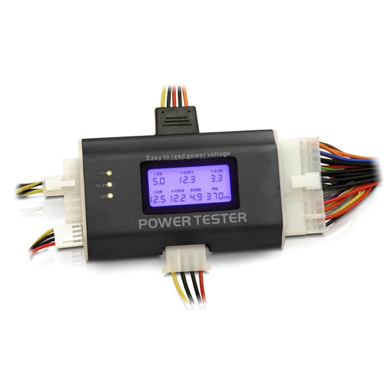 DELOCK tester τροφοδοτικού PC 18159, 3.3V/5V/12V, ATX/BTX/ITX