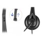 DELOCK headphones με μικρόφωνο 27177, mono, USB, volume control, μαύρα