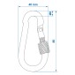 PROPLUS γάντζος 342364 με κλείδωμα, μεταλλικός, 8x80mm