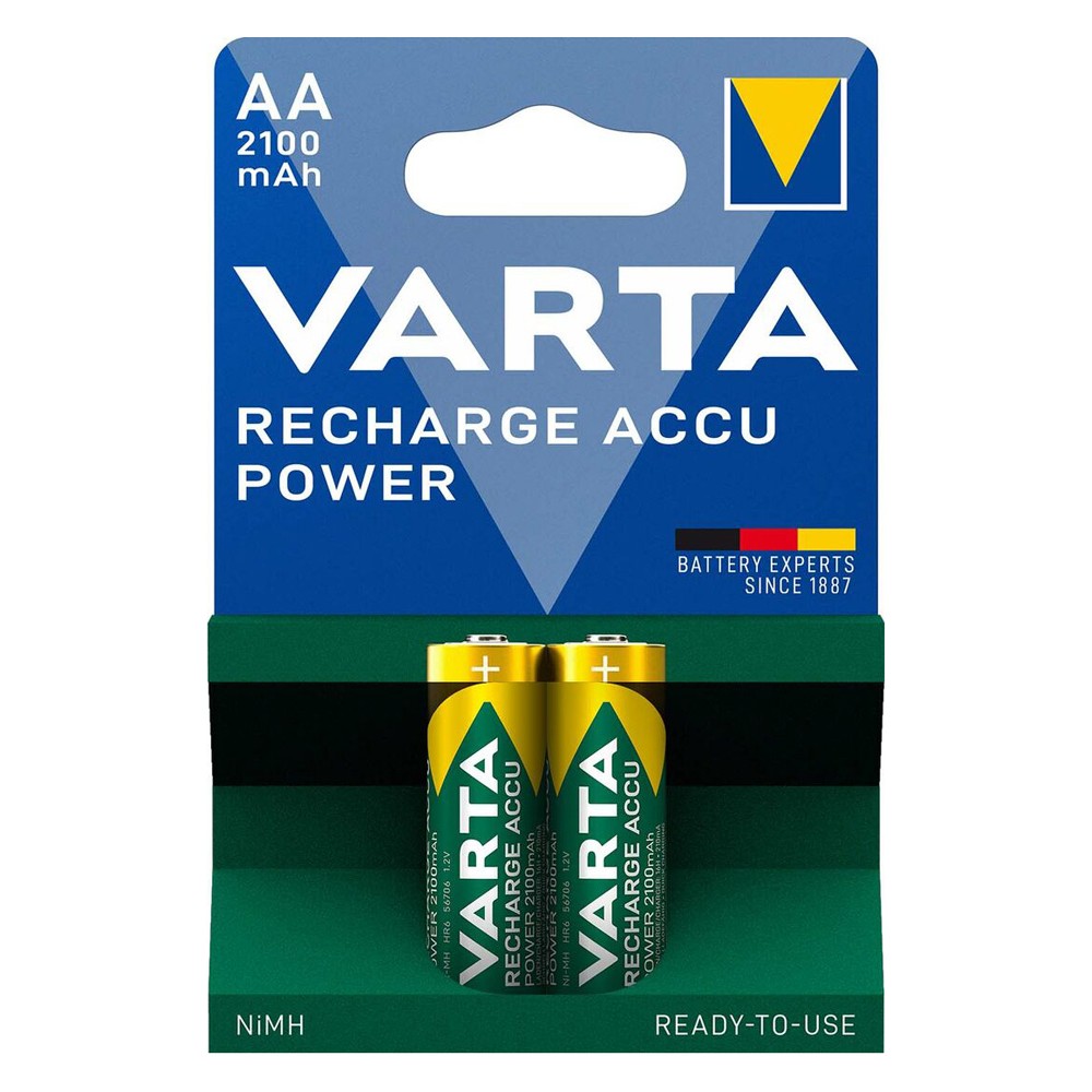 VARTA επαναφορτιζόμενες μπαταρίες λιθίου, AA, 2100mAh, 1.2V, 2τμχ