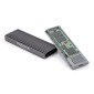 DELOCK θήκη για M.2 NVMe PCIe/SATA SSD 42019, tool free, 10Gbps, μαύρη