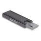 DELOCK θήκη για M.2 NVMe PCIe/SATA SSD 42019, tool free, 10Gbps, μαύρη