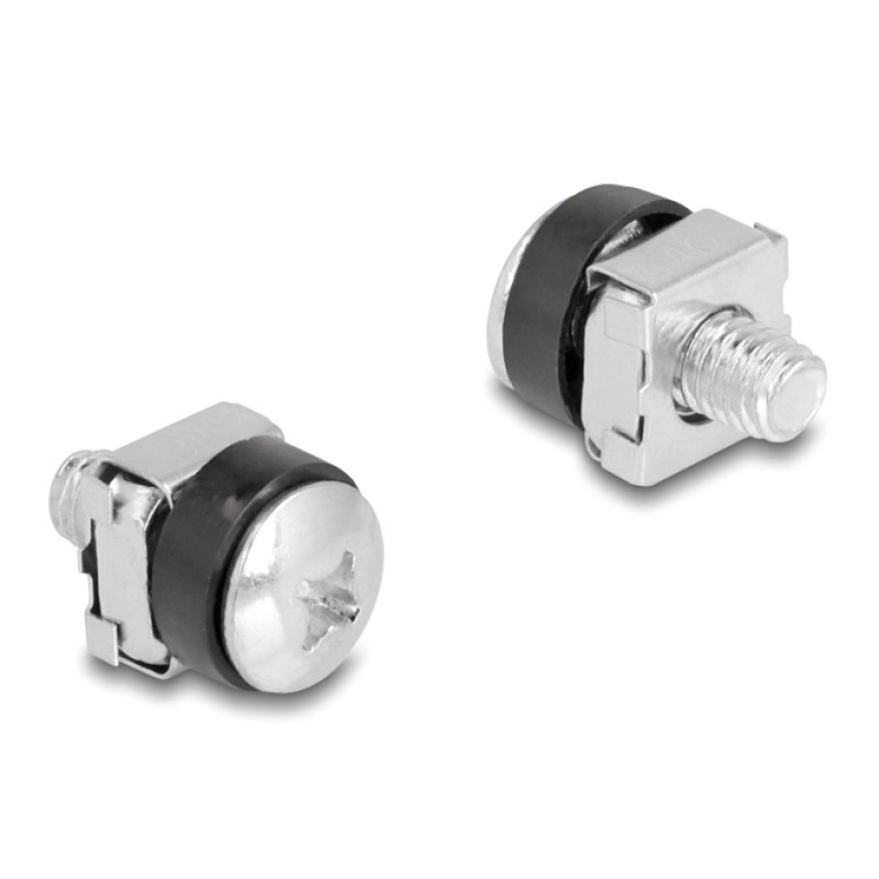 DELOCK σετ βίδες με παξιμάδια 42432 για rack, M6/16mm, ασημί, 100τμχ