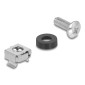 DELOCK σετ βίδες με παξιμάδια 42432 για rack, M6/16mm, ασημί, 100τμχ