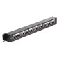 DELOCK patch panel για rack 43295, 19", 48x RJ45 ports, μαύρο