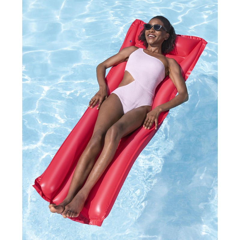 BESTWAY φουσκωτό στρώμα θαλάσσης 44007 με μαξιλάρι, 183x69cm, κόκκινο