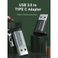 CABLETIME αντάπτορας USB-C σε USB CT-AMCF, 2.1A, 5Gbps, γκρι