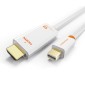 CABLETIME καλώδιο HDMI σε Mini DisplayPort CT-03G4K60, 4K, 1.8m, λευκό
