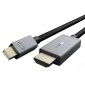 CABLETIME καλώδιο HDMI σε Mini DisplayPort CT-P03G4K, 4K, 1.8m, μαύρο