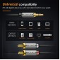 CABLETIME καλώδιο ήχου 3.5mm σε 2x RCA CT-P12G, 3m, μαύρο