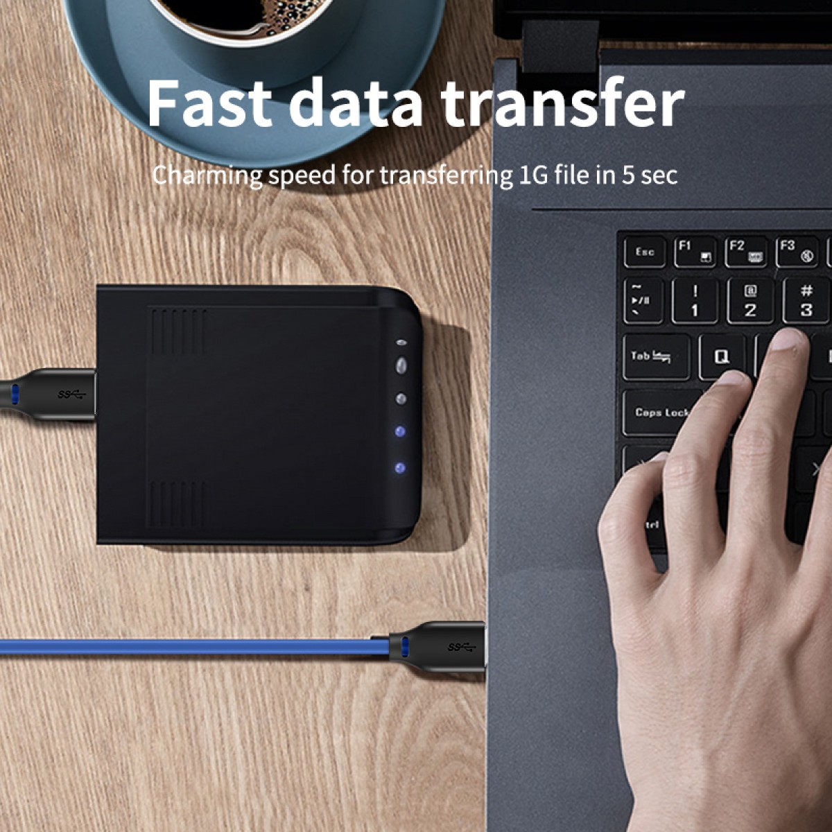 CABLETIME καλώδιο USB 3.0 CT-C160-U3-AMAM, 5Gbps, 2m, μπλε