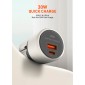 LDNIO φορτιστής τοίχου Q2319 με καλώδιο Lightning, EU/UK/US/AU βύσμα, USB/USB-C, 30W, γκρι