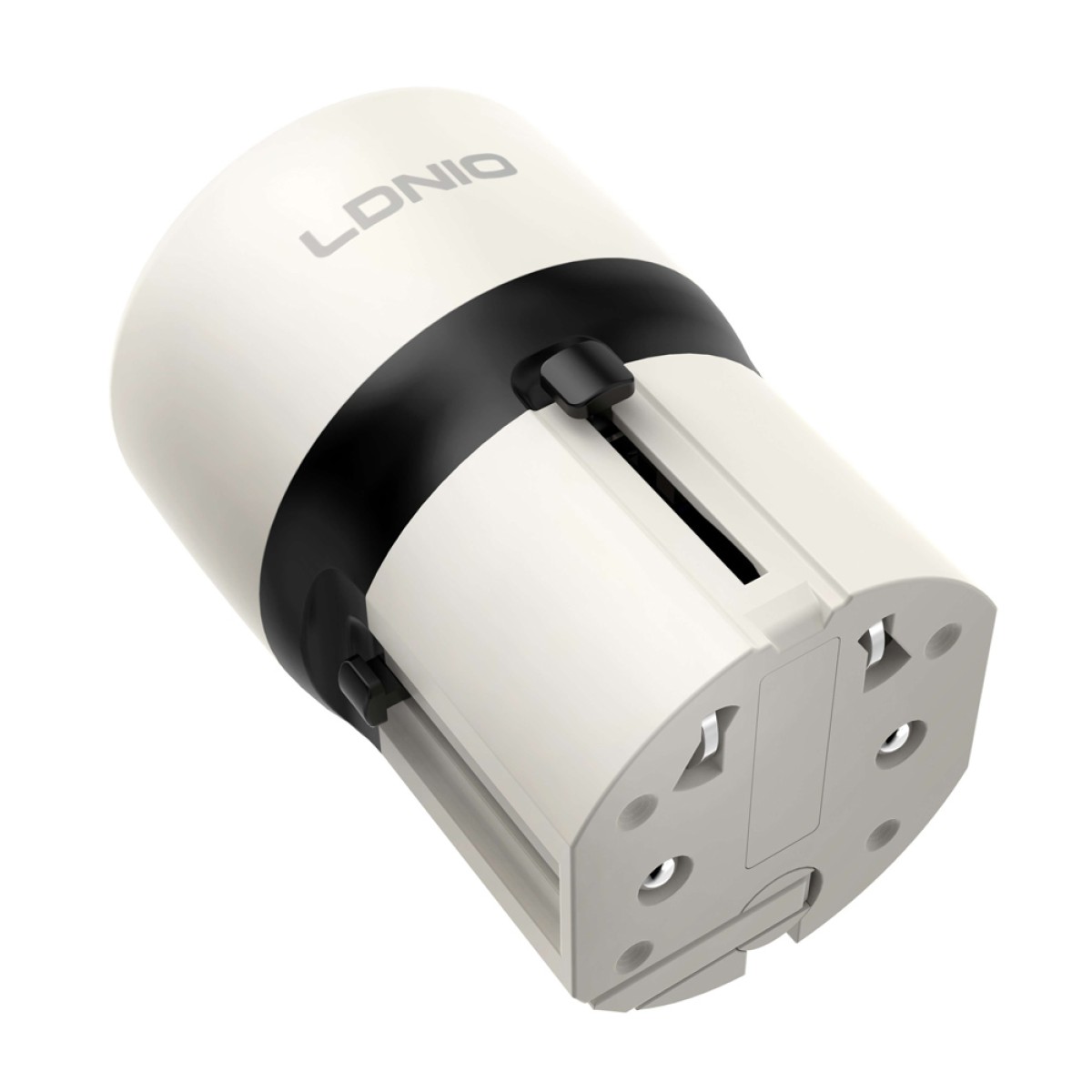 LDNIO φορτιστής τοίχου Q2319 με καλώδιο Lightning, EU/UK/US/AU βύσμα, USB/USB-C, 30W, γκρι