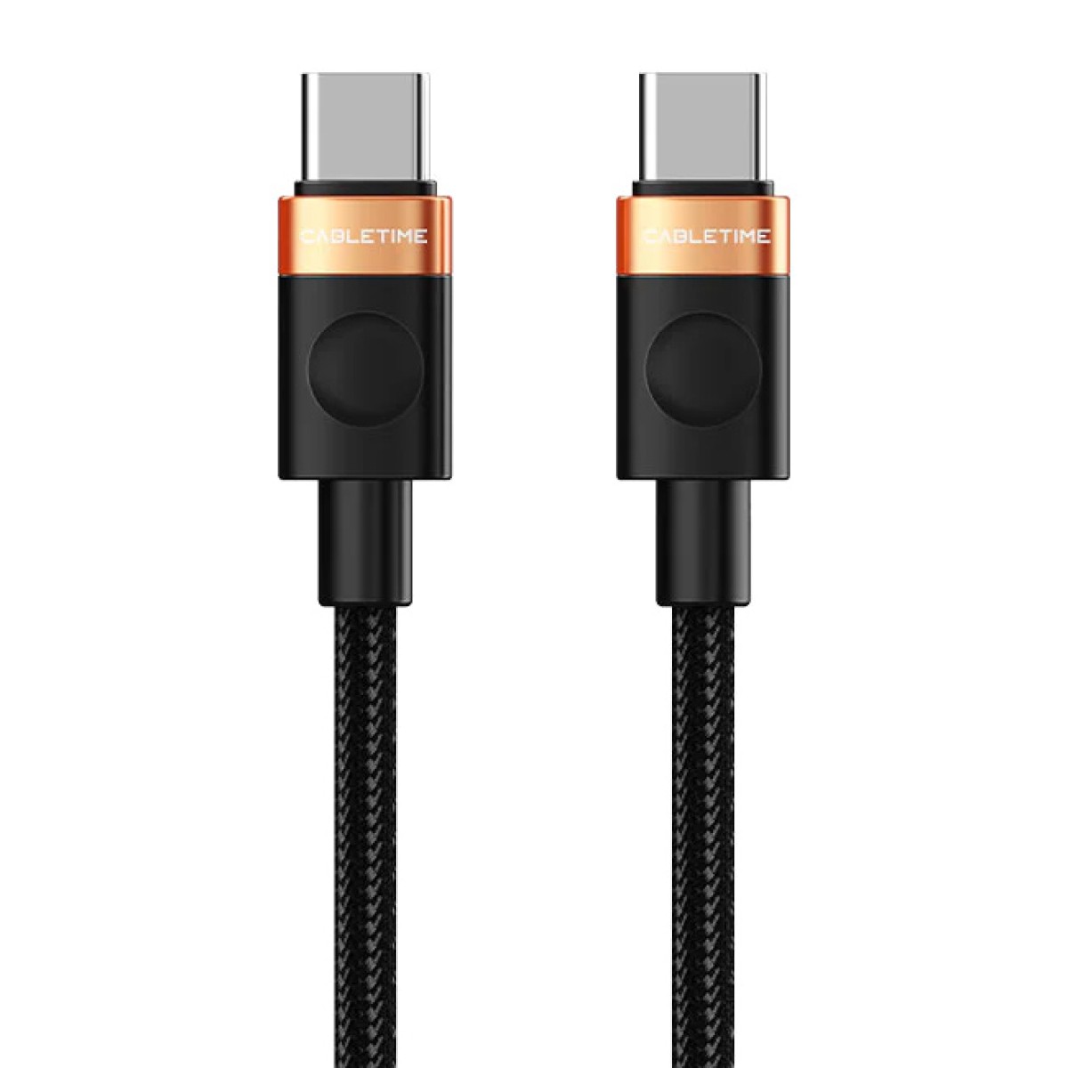CABLETIME καλώδιο USB-C CT-CM60, 60W, 480Mbps, 1m, μαύρο