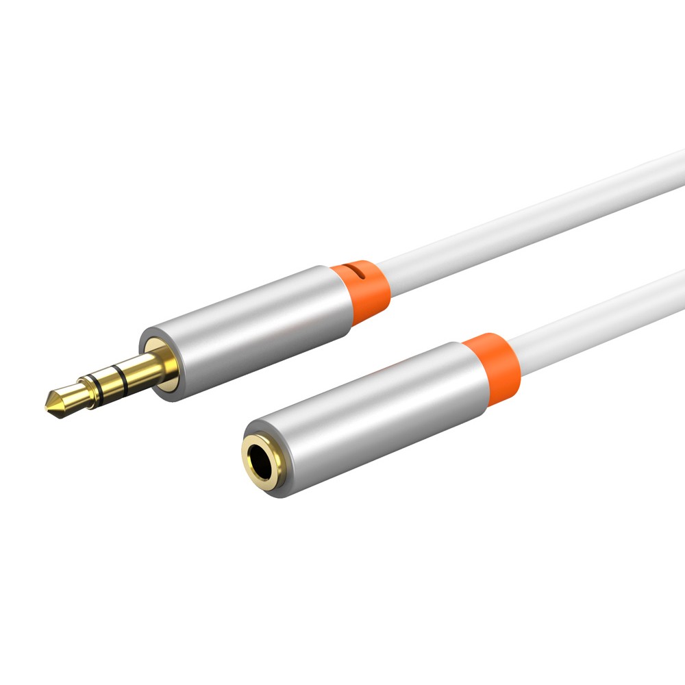 CABLETIME καλώδιο προέκτασης ήχου 3.5mm CT-AV311-P12G, gold plated, 0.5m, λευκό