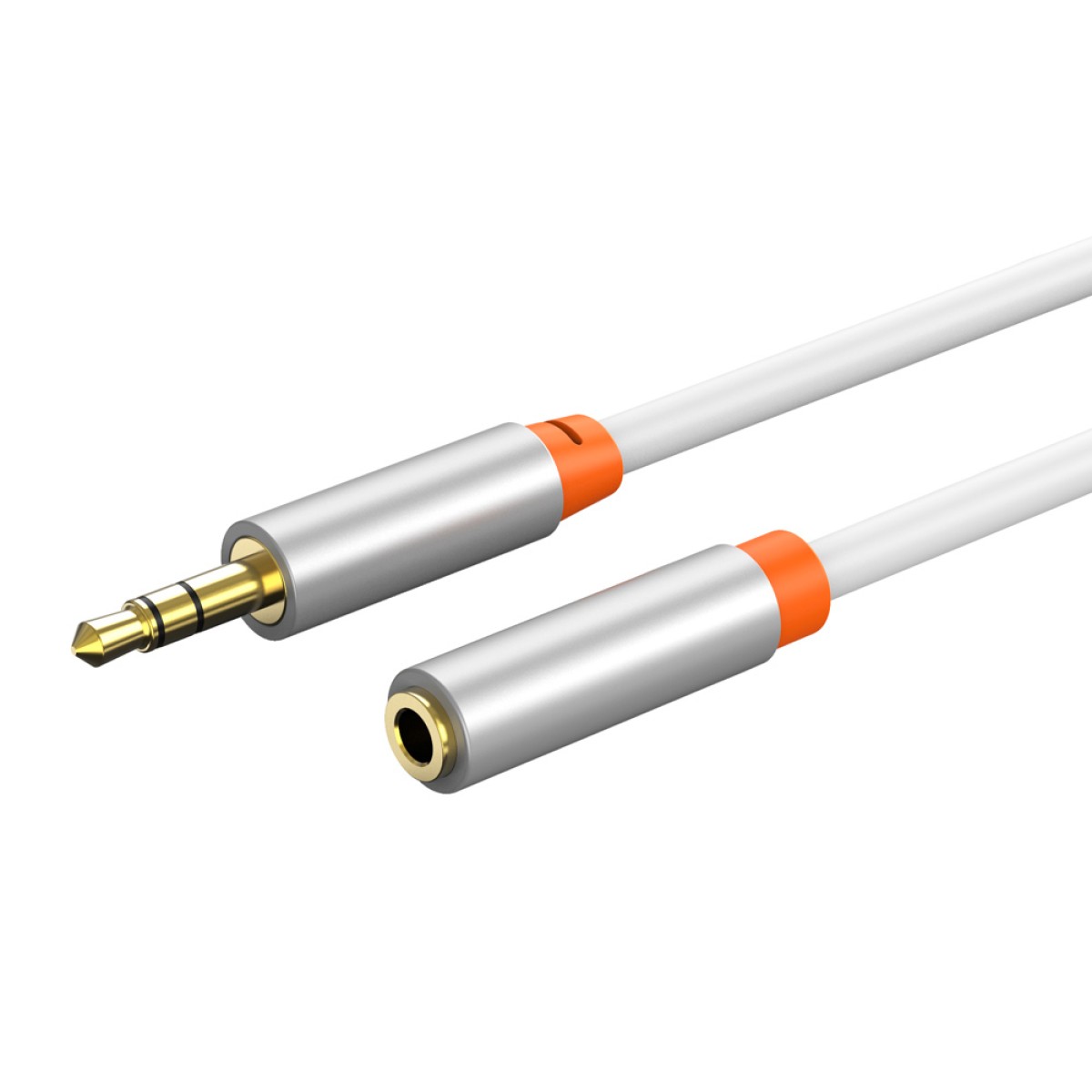 CABLETIME καλώδιο προέκτασης ήχου 3.5mm CT-AV311-P12G, gold plated, 0.5m, λευκό