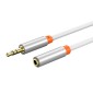 CABLETIME καλώδιο προέκτασης ήχου 3.5mm CT-AV311-P12G, gold plated, 0.5m, λευκό