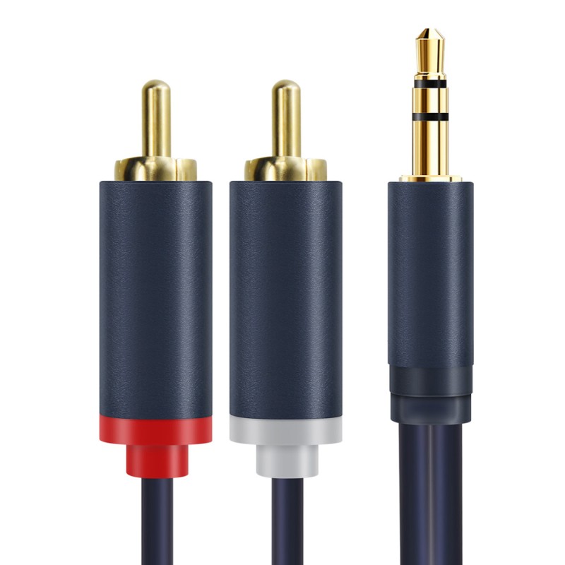 CABLETIME καλώδιο ήχου 3.5mm σε 2x RCA CT-AV303-H12G, 15m, μπλε