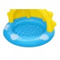 BESTWAY παιδική φουσκωτή πισίνα 52637 με σκίαστρο, 26lt, 101x97x71cm, μπλε/κίτρινη