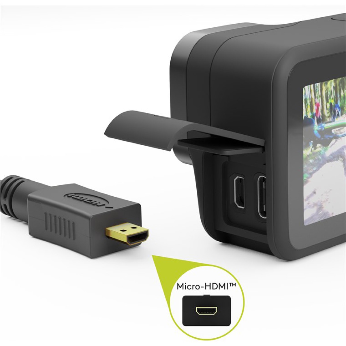 GOOBAY καλώδιο micro HDMI σε HDMI 53781 με Ethernet, 4K/60Hz, 1m, μαύρο