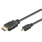 GOOBAY καλώδιο HDMI σε HDMI Micro 53787 με Ethernet, 4K/60Hz, 5m, μαύρο