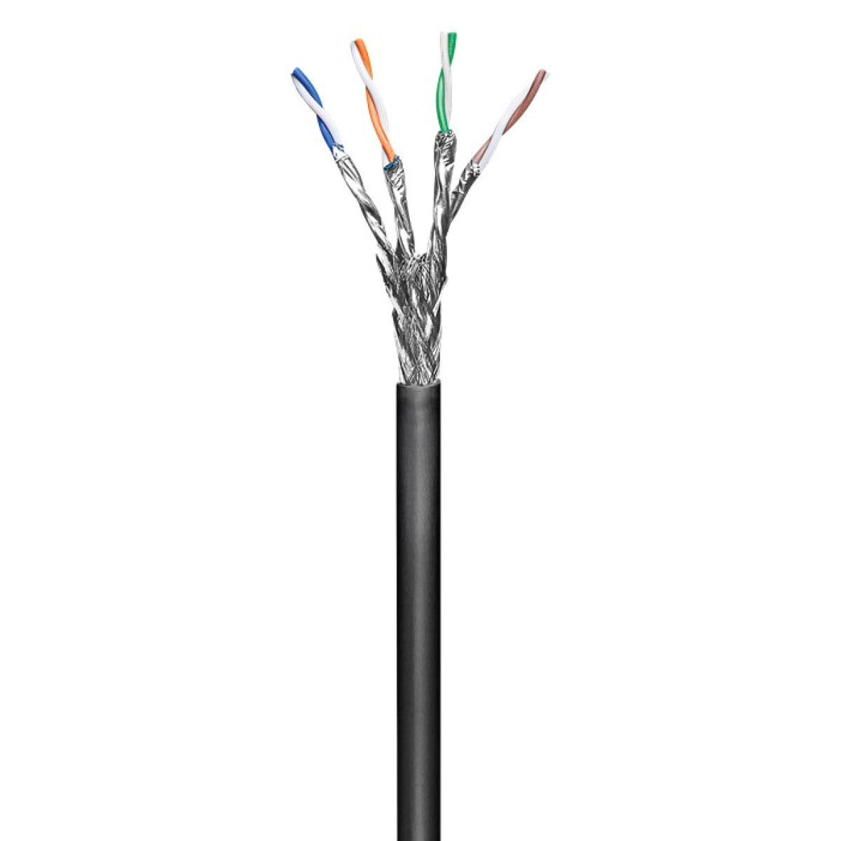 GOOBAY καλώδιο δικτύου 57197, CAT 6 S/FTP (PiMF), CCA, 100m, μαύρο