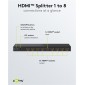 GOOBAY HDMI splitter 58484, 1-in σε 8-out, 4K/60Hz, μαύρο