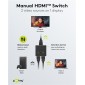 GOOBAY HDMI switch 58486, 2-in σε 1-out, 4K/60Hz, μαύρο