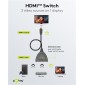 GOOBAY HDMI switch 58487, 3-in σε 1-out, 4K/30Hz, μαύρο