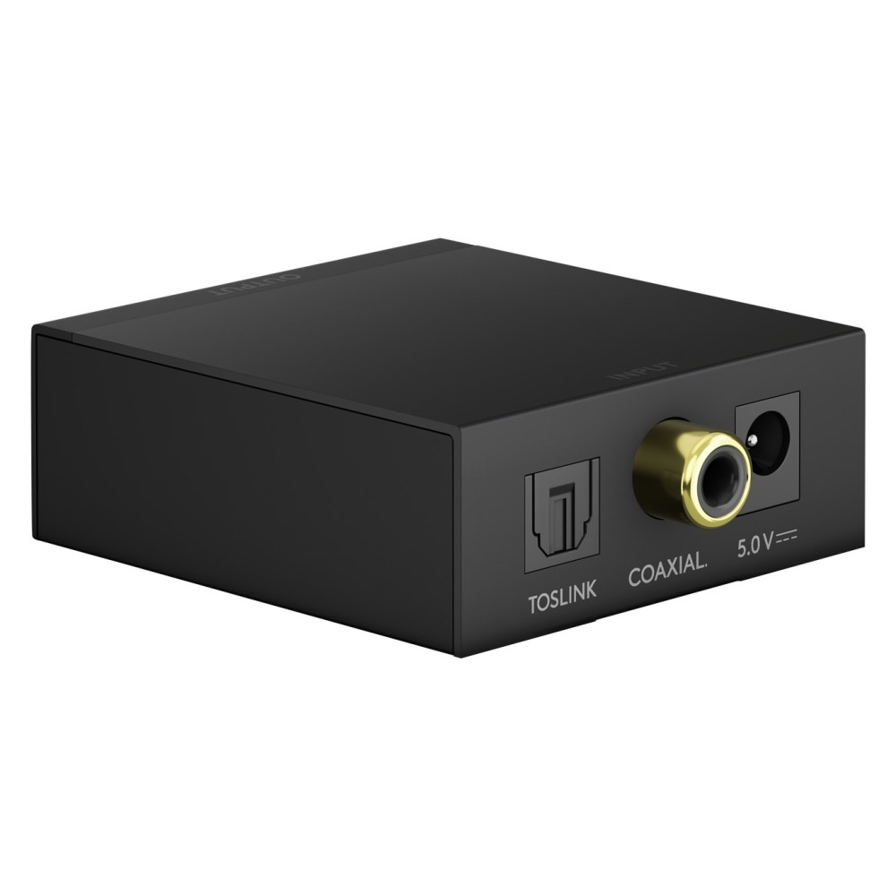 GOOBAY μετατροπέας ήχου 58493, Coaxial/Toslink σε 2x RCA, μαύρος