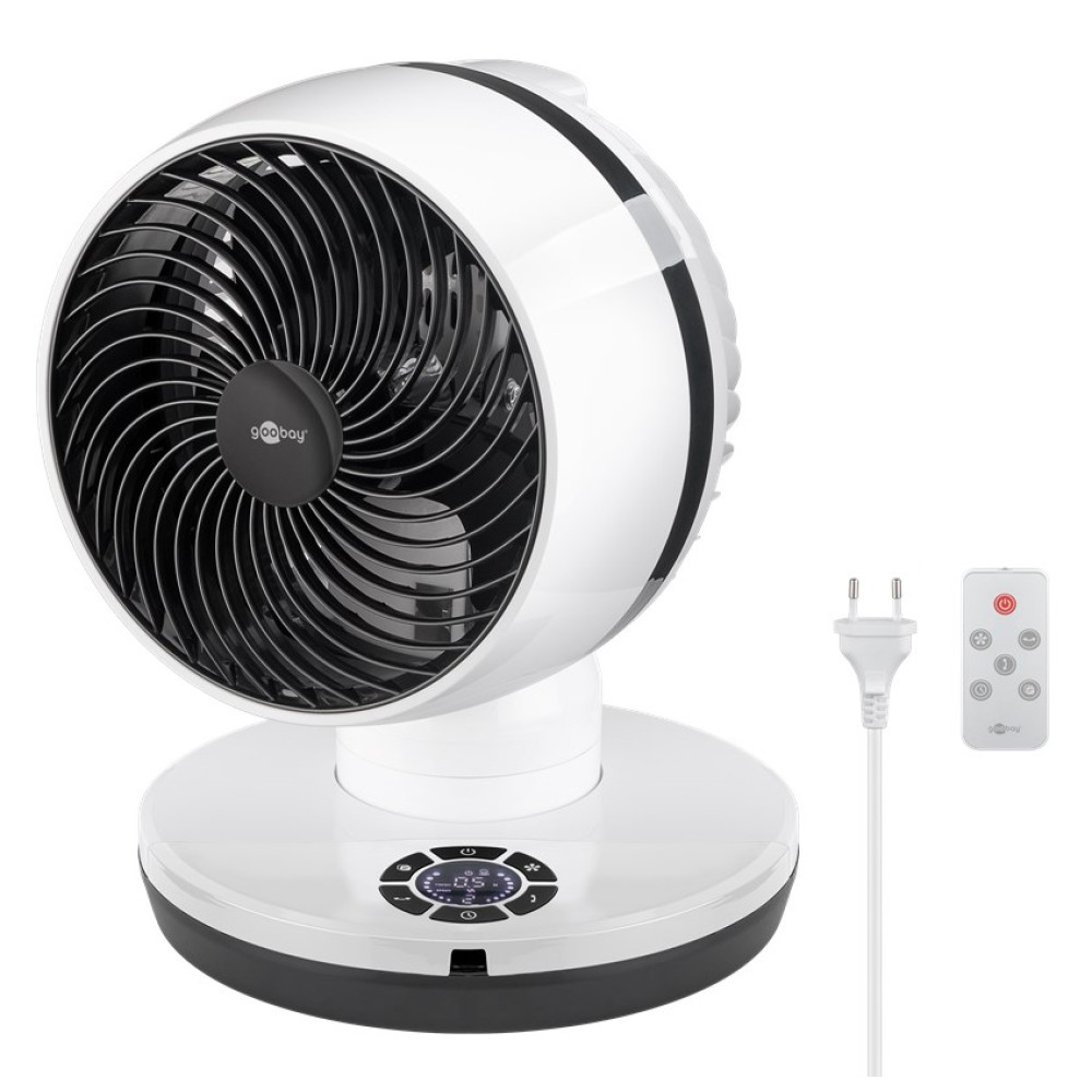 GOOBAY ανεμιστήρας δαπέδου 59515 με χειριστήριο, 23cm, 70W, λευκός