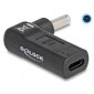 DELOCK αντάπτορας τροφοδοσίας 60004, USB-C σε HP 4.5x3mm, 90°, μαύρος
