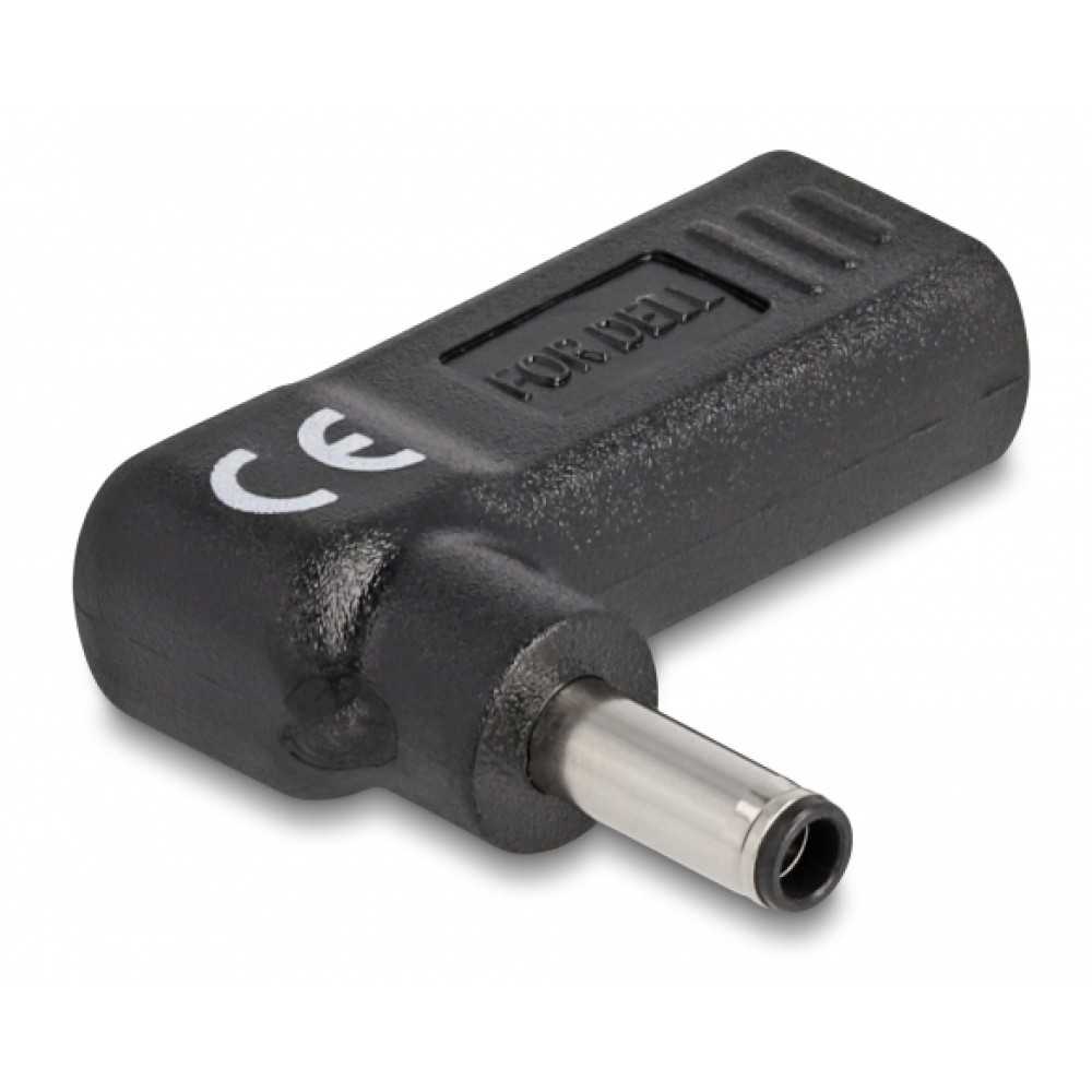 DELOCK αντάπτορας τροφοδοσίας laptop 60007, USB-C σε Dell 4.5x3mm, μαύρος
