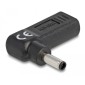 DELOCK αντάπτορας τροφοδοσίας 60007, USB-C σε Dell 4.5x3mm, 90°, μαύρος