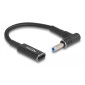 DELOCK καλώδιο τροφοδοσίας 60031, USB-C σε HP 4.5x3.0mm, 15cm, μαύρο