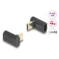 DELOCK αντάπτορας USB-C 60246, αρσενικό σε θηλυκό, 240W, 40Gbps, μαύρος